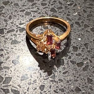 *Gold and Purple Gemstone Ring